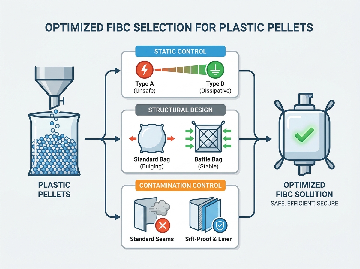 プラスチックペレット用のfibcバッグ